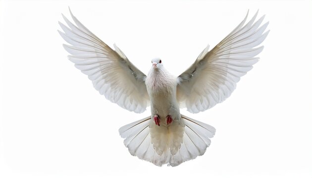 white dove isolated on white background