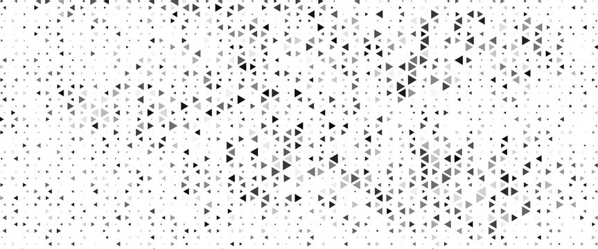 Geometric pattern of black diamonds on a white background.Seamless in one direction.Long fade out.The radial transformation method. vector eps 10