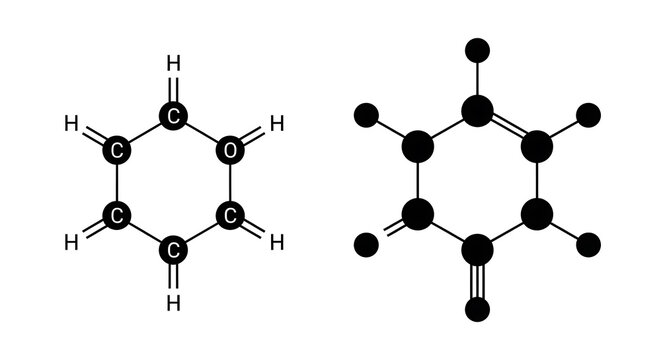 Molecular structures of ethanol and diamond in black and white molecule carbon hydrogen