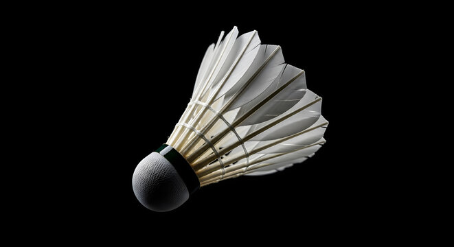 Shuttlecock Badminton Sports Equipment Closeup.