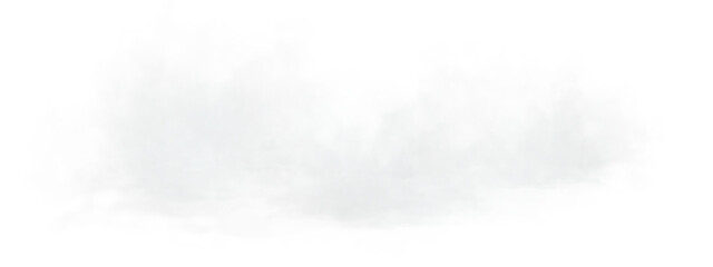 Dense white smoke plume isolated on transparent background for professional image edit. © riazul