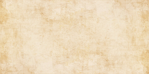 Vintage parchment paper background with aged texture, antique yellowish grunge surface for scrapbooking and design. weathered and distressed vintage paper texture. subtle stains, speckles