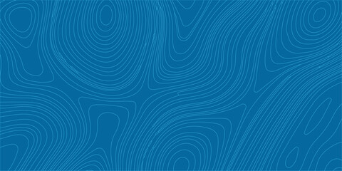 Blue Topographic Map Background with Elegant Contour Lines, Abstract Geographic Vector Pattern for Minimalist Design © Creative Lis