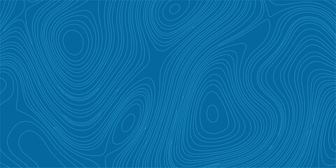 Blue Topographic Map Background with Elegant Contour Lines, Abstract Geographic Vector Pattern for Minimalist Design © Creative Lis