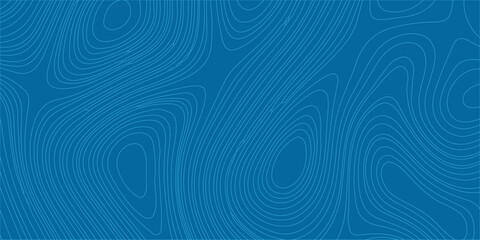 Blue Topographic Map Background with Elegant Contour Lines, Abstract Geographic Vector Pattern for Minimalist Design © Creative Lis