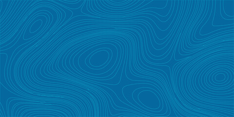 Blue Topographic Map Background with Elegant Contour Lines, Abstract Geographic Vector Pattern for Minimalist Design © Creative Lis