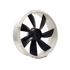 Obraz premium black and white plastic fan on white background