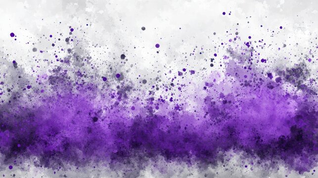 Abstract watercolor wash purple and gray blending with splatters