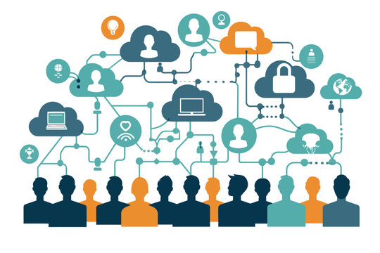 collaboration between remote workers through cloud te online isolated
