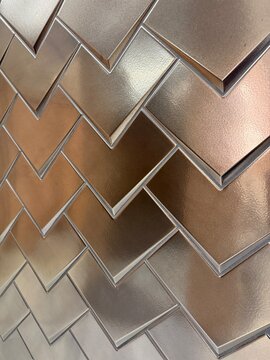 Art Deco Inspired Golden Tile Surface for Luxury Decor Concepts