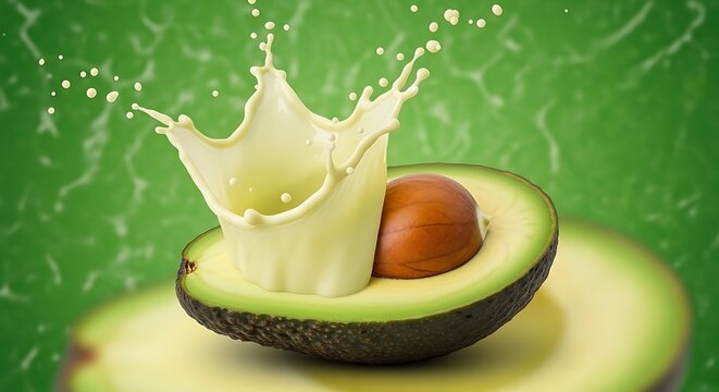 Avocado splash a vibrant burst of freshness and healthy fruit