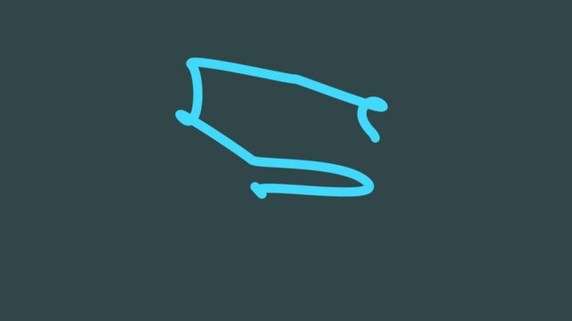 Blue abstract line art digital drawing showing dynamic motion strokes against a solid dark grey minimalist background for creative graphic design projects