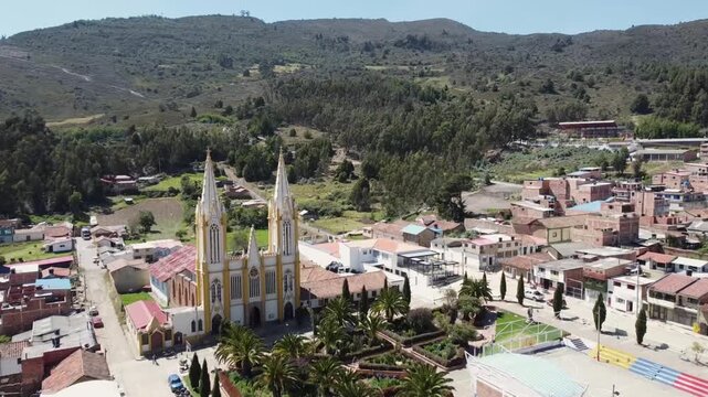 Jeric&oacute;, Boyac&aacute; - Colombia. March 1, 2026. Our Lady of the Nativity Parish is a Colombian Catholic church.