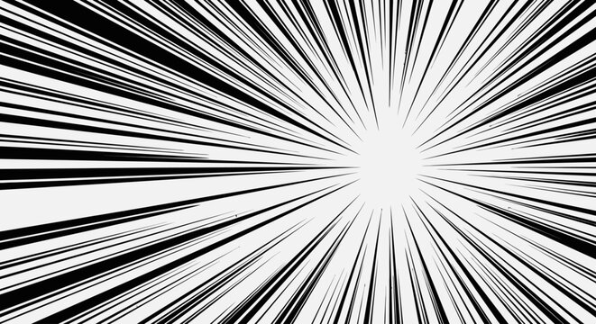 Black and white abstract burst background.