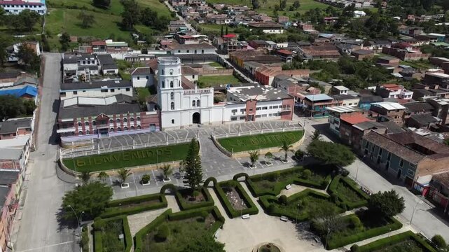 La Uvita, Boyaca - Colombia. February 28, 2026. Aerial view with drone, it is one of the 123 municipalities of the department