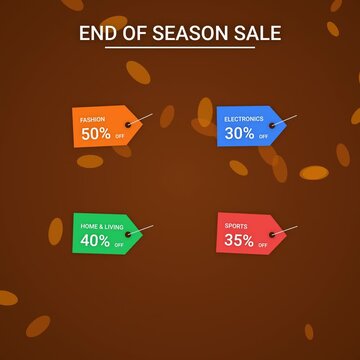 End of Season Sale Advertisement with Discounts and Promotional Offers