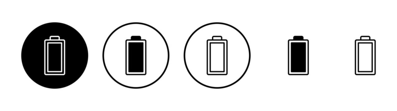 Battery icon vector. battery Charging sign. battery charge level