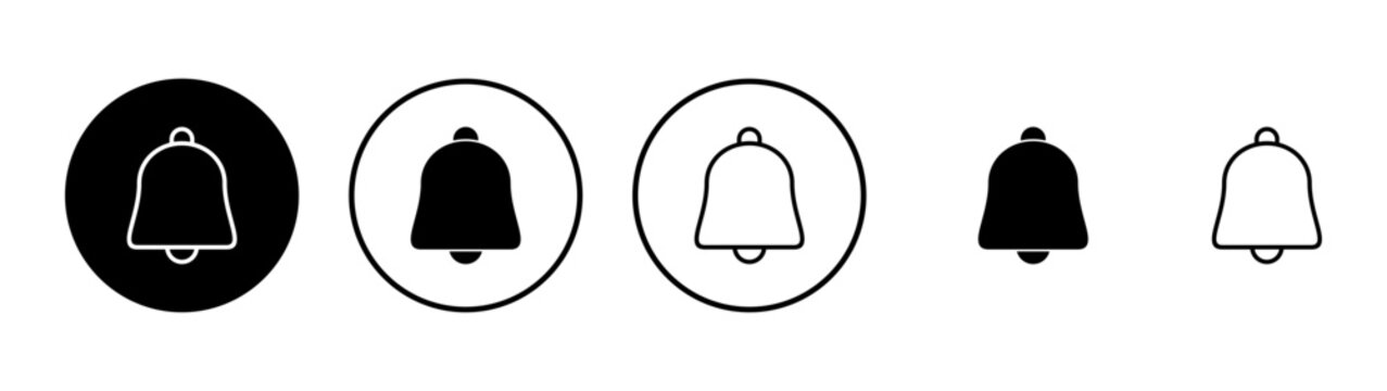 Bell icon vector. Notification sign and symbol for web site design