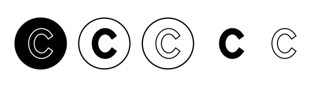 Copyright icon vector. copyright sign and symbol