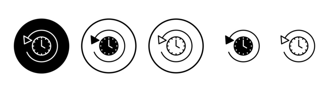 History icon vector. recent event history sign and symbol