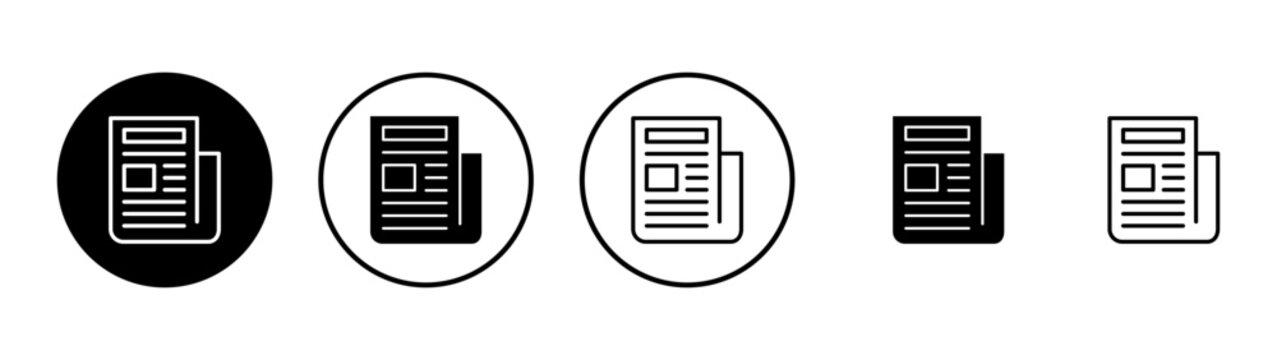 Newspaper icon vector. news paper sign and symbolign