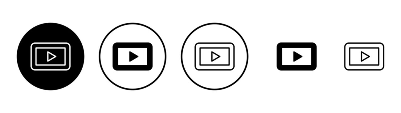 Play icon vector. Play button sign and symbol