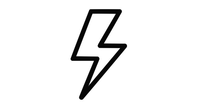 Minimalist lightning bolt icon