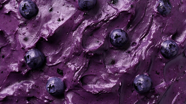 Blueberry spread texture background, fruit, jam