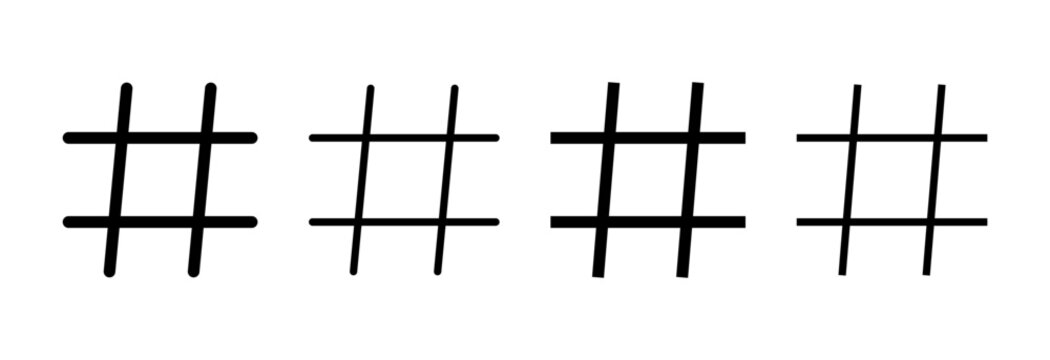 Hashtag icon vector illustration. hashtag sign and symbol