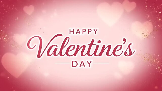 Happy Valentines Day Romantic Greeting Card Background with Hearts.