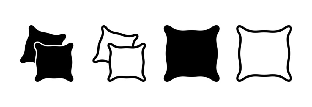 Pillow icon vector illustration. Pillow sign and symbol. Comfortable fluffy pillow