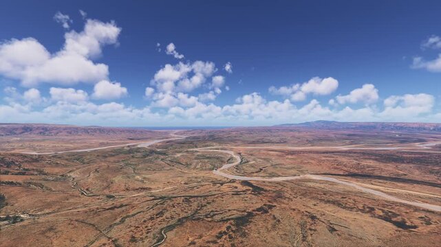 Aerial drone shot of Socotra Island. Yemen