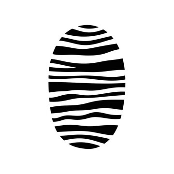 Abstract Zebra Pattern on Oval Shape
