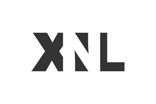 XNL logo design. Initial letter X N L bold font style for tech startups, consulting, corporate branding. Creative company name, headlines typography identity, trendy logotype.