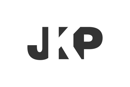JKP logo design. Initial letter J K P bold font style for tech startups, consulting, corporate branding. Creative company name, headlines typography identity, trendy logotype.