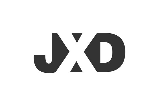 JXD logo design. Initial letter J X D bold font style for tech startups, consulting, corporate branding. Creative company name, headlines typography identity, trendy logotype.