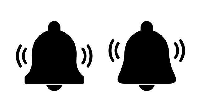 Bell Icon set vector. Notification sign and symbol for web site design