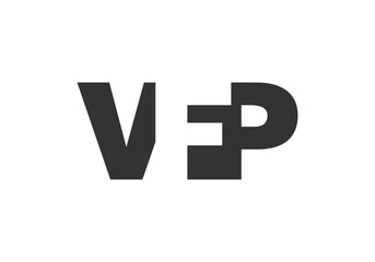 VFP logo design. Initial letter V F P bold font style for tech startups, consulting, corporate branding. Creative company name, headlines typography identity, trendy logotype. © Olena