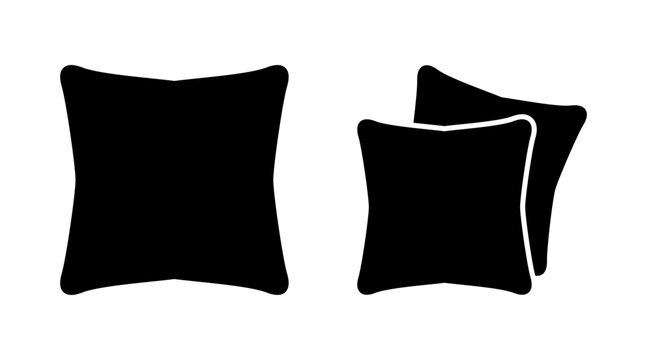 Pillow icon set vector. Pillow sign and symbol. Comfortable fluffy pillow
