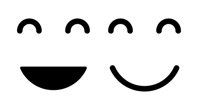 smile icon set vector. smile emoticon icon. feedback sign and symbol