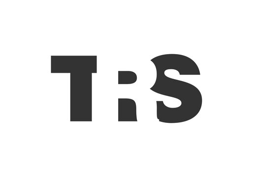 TRS logo design. Initial letter T R S bold font style for tech startups, consulting, corporate branding. Creative company name, headlines typography identity, trendy logotype.