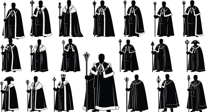 Fantasy Wizard and Mage Character Icons Set