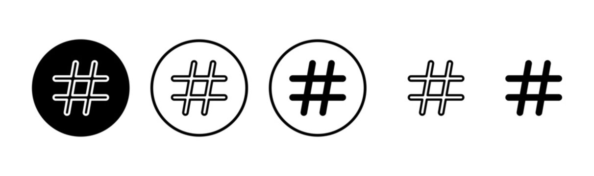 Hashtag icon logo design. hashtag sign and symbol
