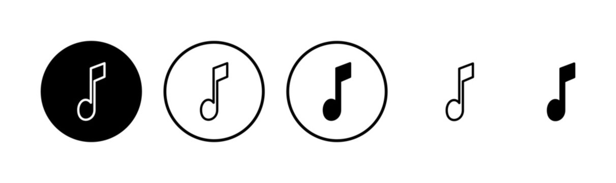 Music icon logo design. note music sign and symbol