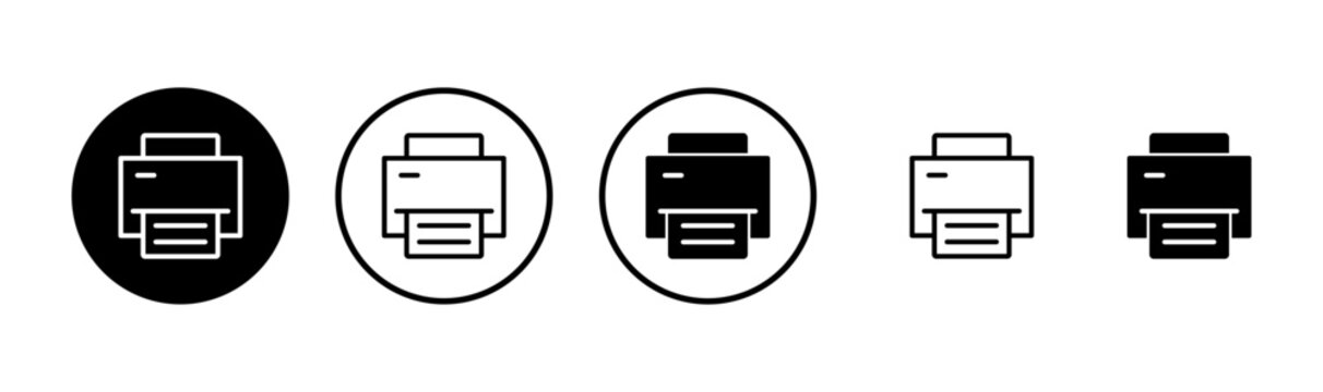 Print icon logo design. printer sign and symbol