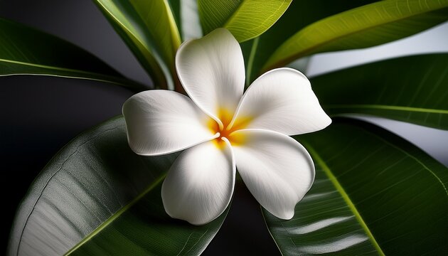 simple flowering white tiare flower