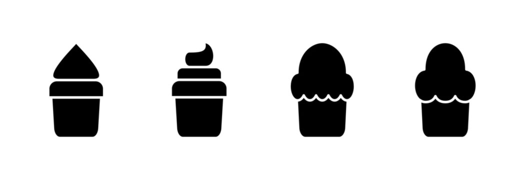 Cup cake icon symbol for apps and websites. Cup cake sign and symbol