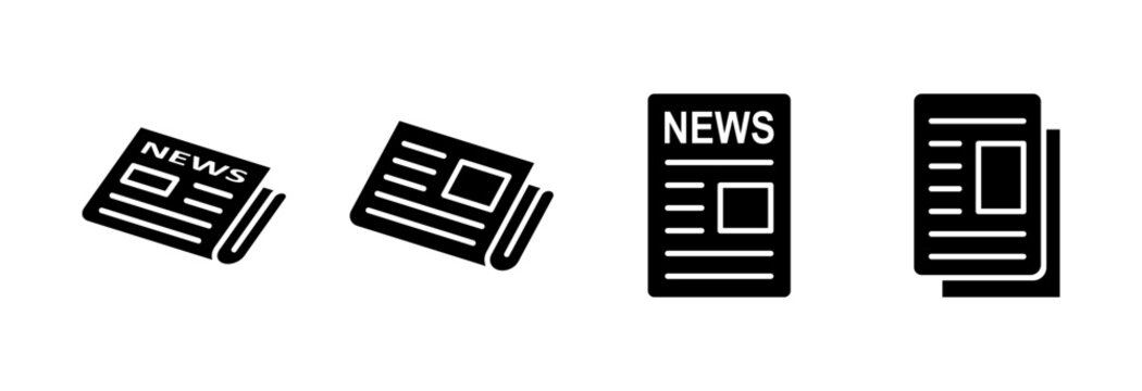 Newspaper icon symbol for apps and websites. news paper sign and symbol