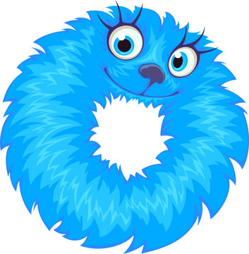 Alphabet letter О  .Cartoon kids font of cute monster.Creative colorful design.