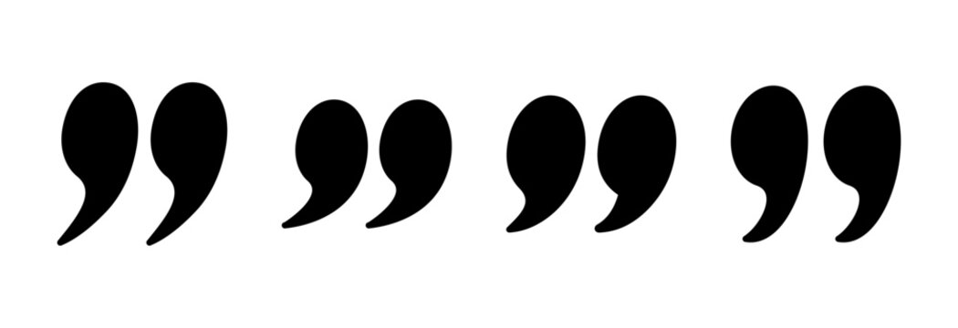 Quote icon symbol for apps and websites. Quotation mark sign and symbol